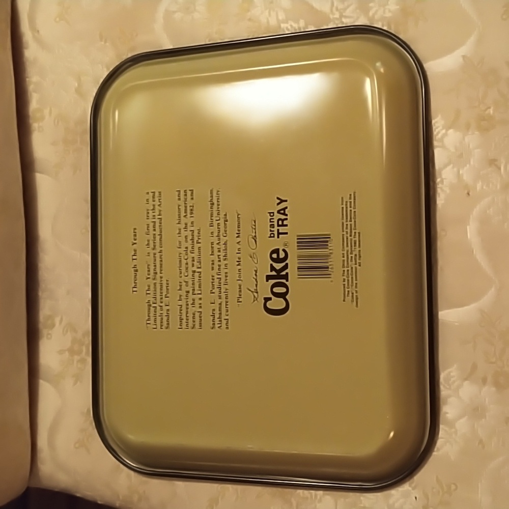 Vintage 1990 Coca Cola tray "Through the Years" print. Pristine! - Picture 2 of 6